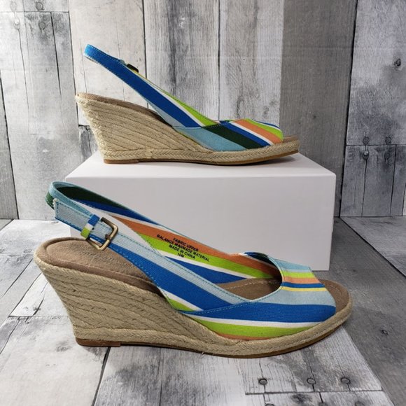 Coldwater Creek Espadrille Wedge Sandal NWOB Sz 10 - Picture 1 of 8